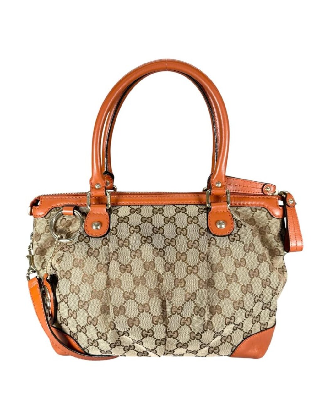Gucci Sukey Handbag GG Canvas Orange